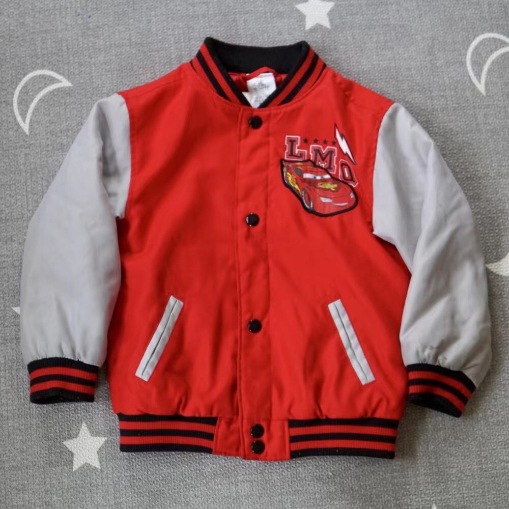Disney Red Lightning McQueen Varsity Jacket Size 4 104cm